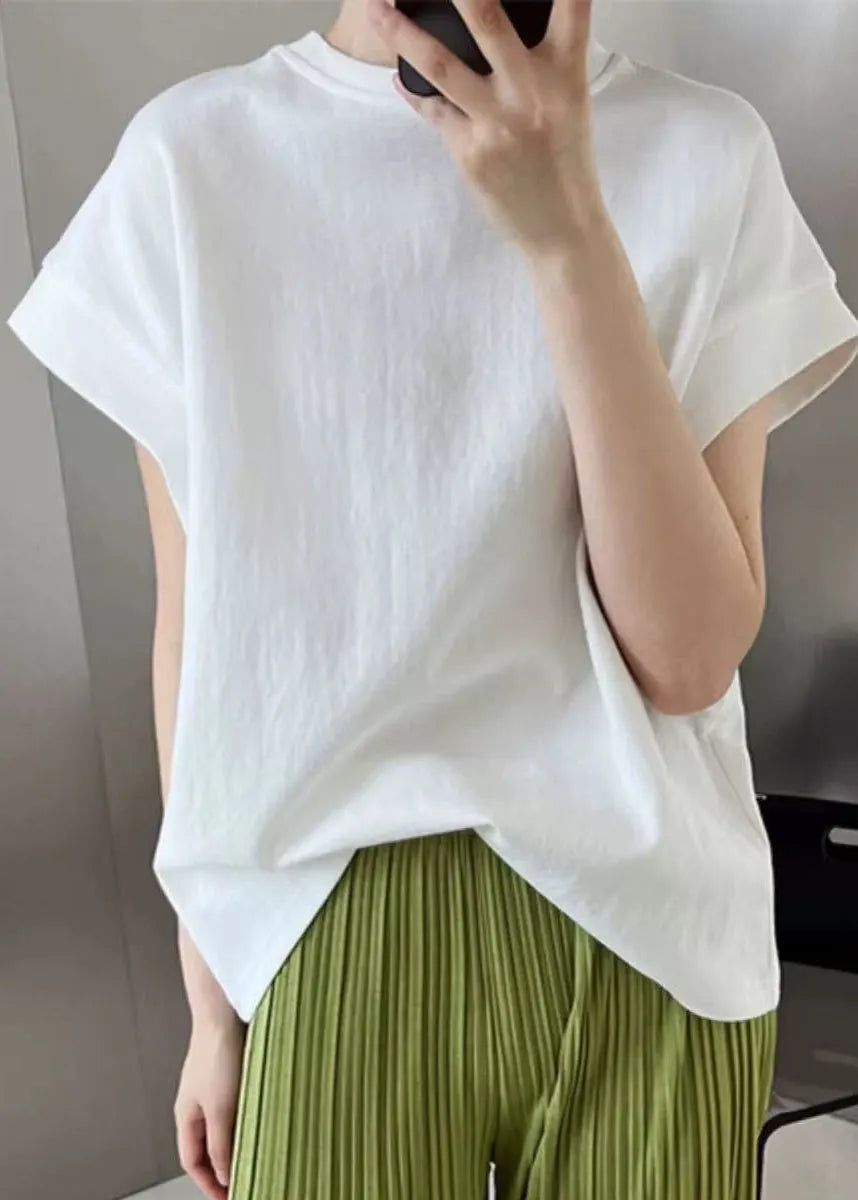 Simple White Oversized Cotton Tank Summer