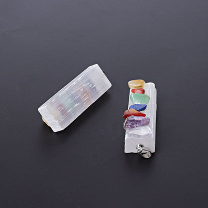 2-inch Selenite Chakra Healing Pendant