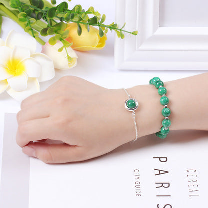 Buddha Stones Sun Stone Strawberry Quartz Crystal Positive Bracelet