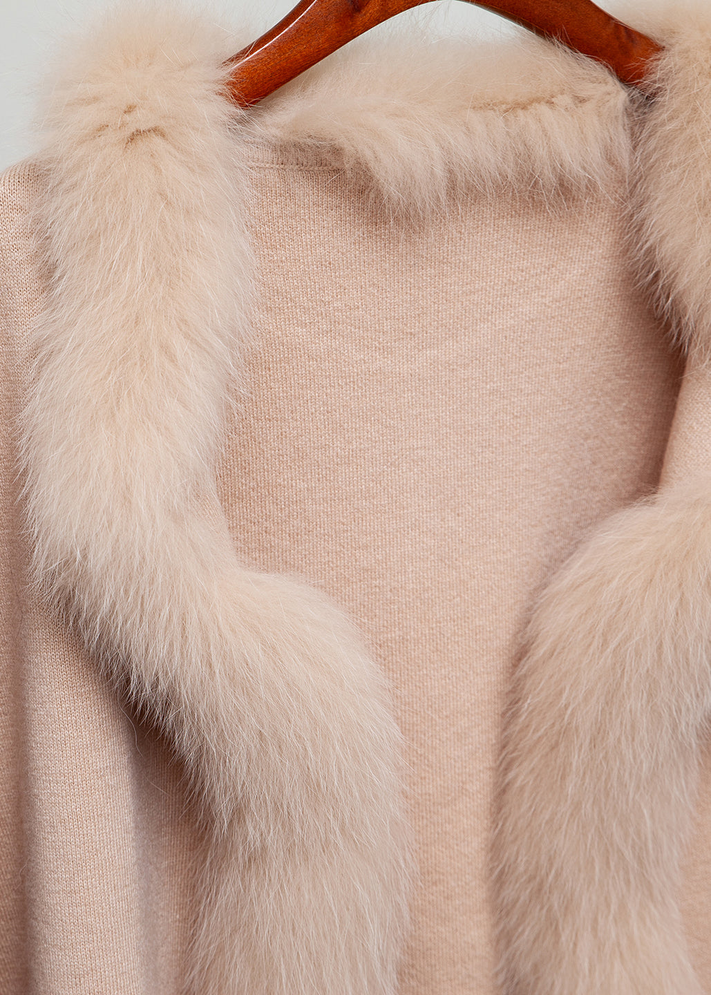 Milk Tea Camel Color Fox Collar Patchwork Woolen Coats Winter