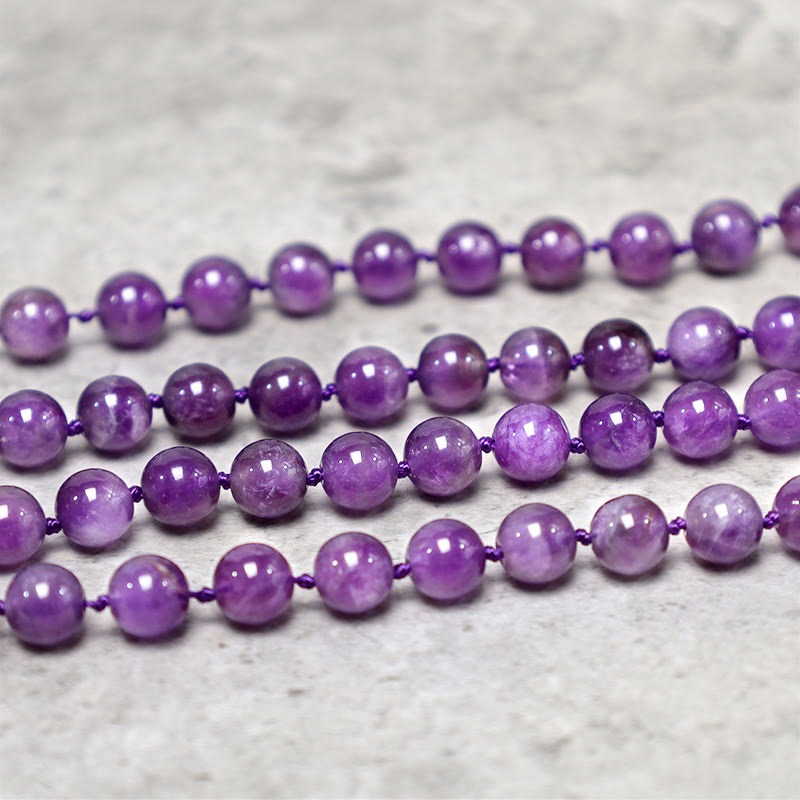 Buddha Stones Tibetan 108 Mala Beads Necklace Yoga Meditation Prayer Beads Necklace