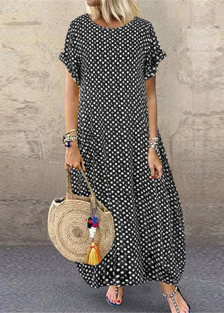 Black Clothes Big Size Plus Long Dress Summer