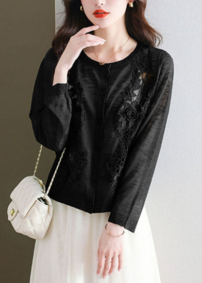 Black Ice Size Knit Cardigans Summer