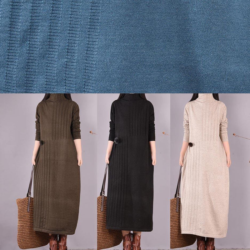 Vivid High Neck Spring Clothes Photography Chocolate Dress