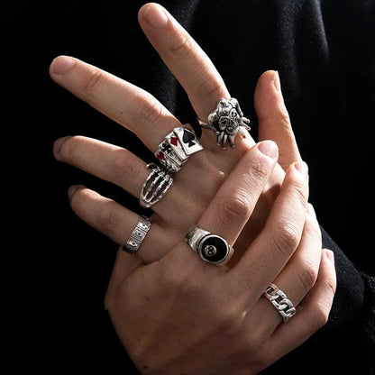 Rebel Poker Skeleton Dark Billiards Ring