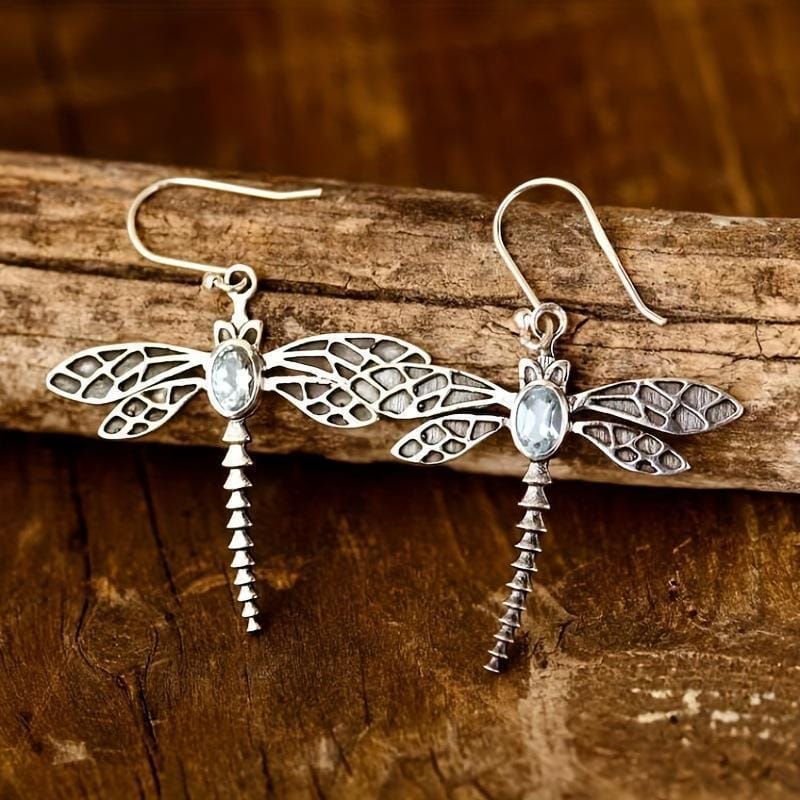 Metamorphosis Dragonfly Rhinestone Earrings