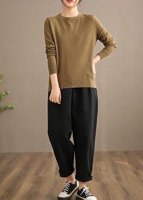 Handmade Spring Pants Black Inspiration Button Down Jeans