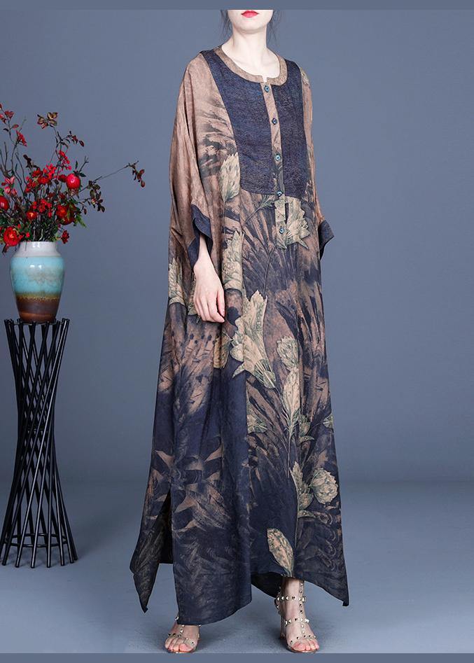 Spring Large Patchwork Print Dress