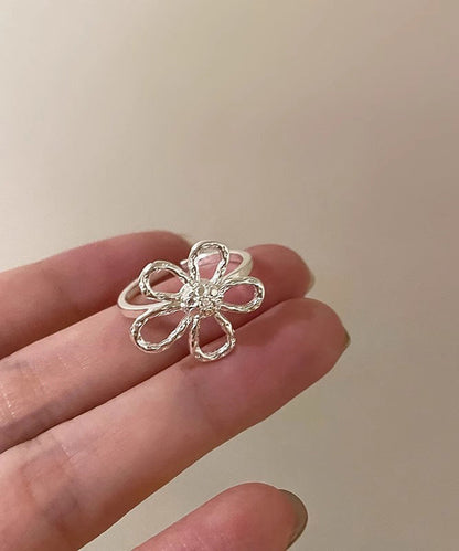 Gold Alloy Hollow Out Rings Two Piece Set
