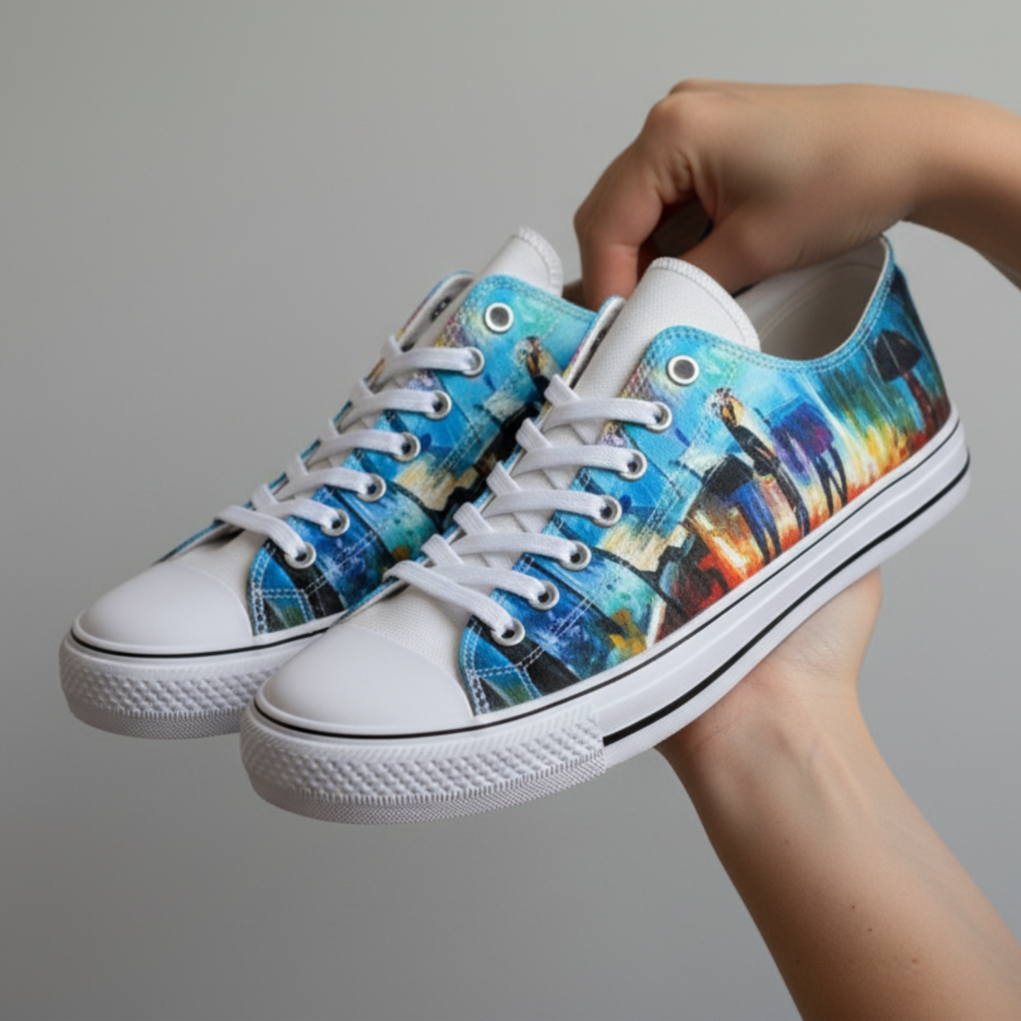 Abstracte Straatlantaarn Casual Sneakers