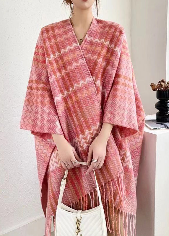New Autumn and Winter Style Black Coffee Tassel Shawl