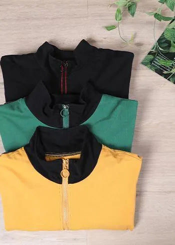 Spring Simple Tunic Green Tops