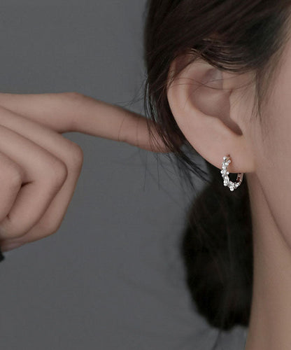 Silk Sterling Silver Pearl Stud Earrings