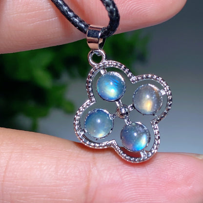 2cm Mixed Crystal Four-leaf Clover Pendant for Healing