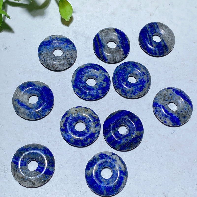 2cm Mixed Crystal Mini Donut Pendant Spiritual Necklace