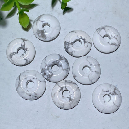 2cm Mixed Crystal Mini Donut Pendant Spiritual Necklace