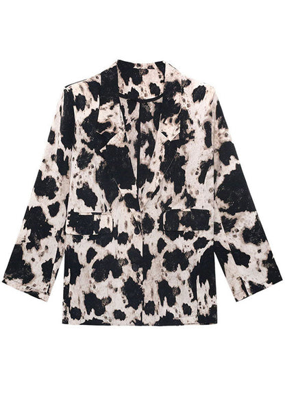 Simple Loose Notched Pockets Button Fall Long Sleeve Coats