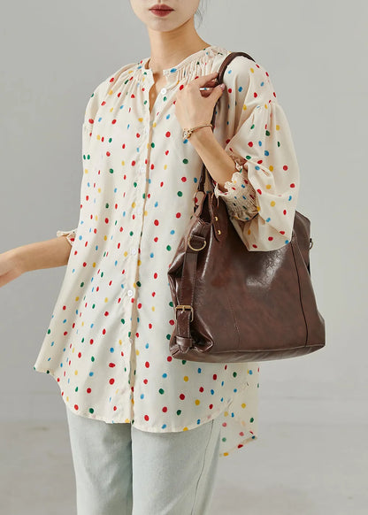 Rainbow Round Dot Oversized Cotton Shirts Spring