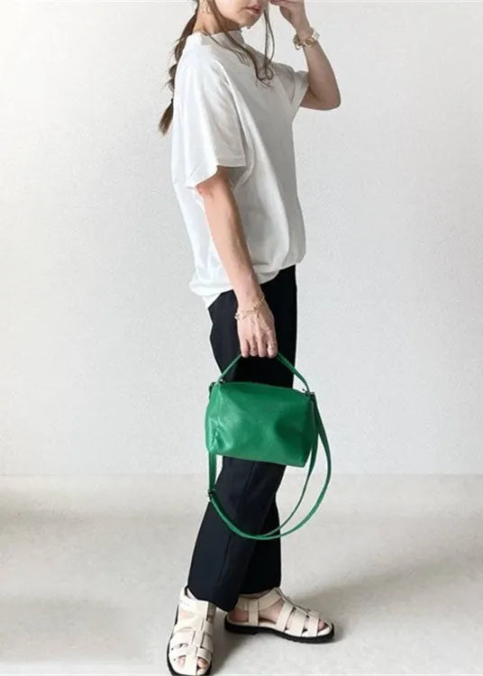 White Wrinkled Cotton T Shirt Tops Short Sleeve