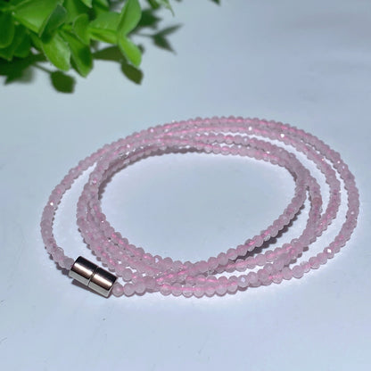 2mm Mixed Crystal Spiritual Healing Necklace Magnetic Buckle