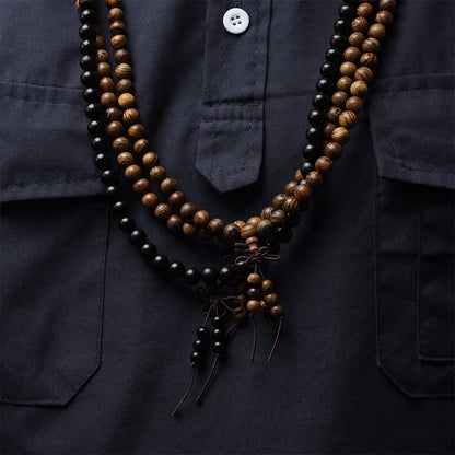108 Beads Wood Mala Bracelet for Meditation & Prayer