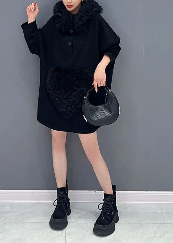 Rose O-neck Love Tulle Patchwork Pullover Fall