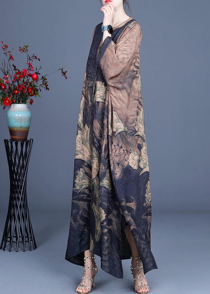 Spring Large Patchwork Print Dress