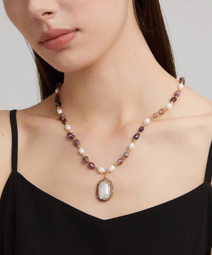 Boutique Baroque Pearl With Fine Pendant Gratuated Bead Necklace