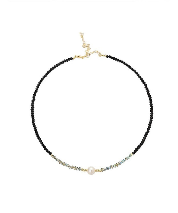 Black Pearl Crystal Necklace