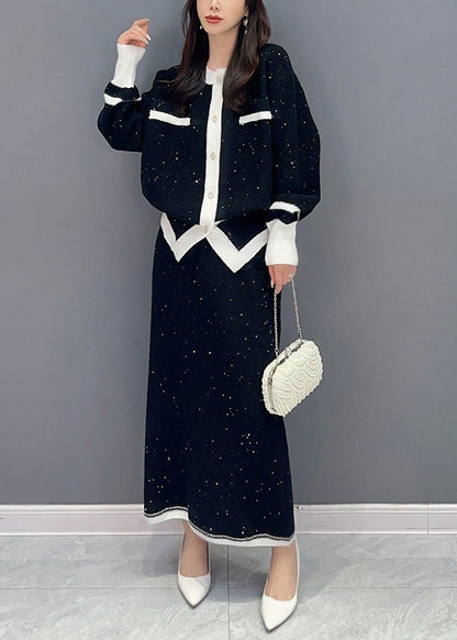 Autumn New Versatile Red Small Fragrant Coat and Skirts Two Piece Set