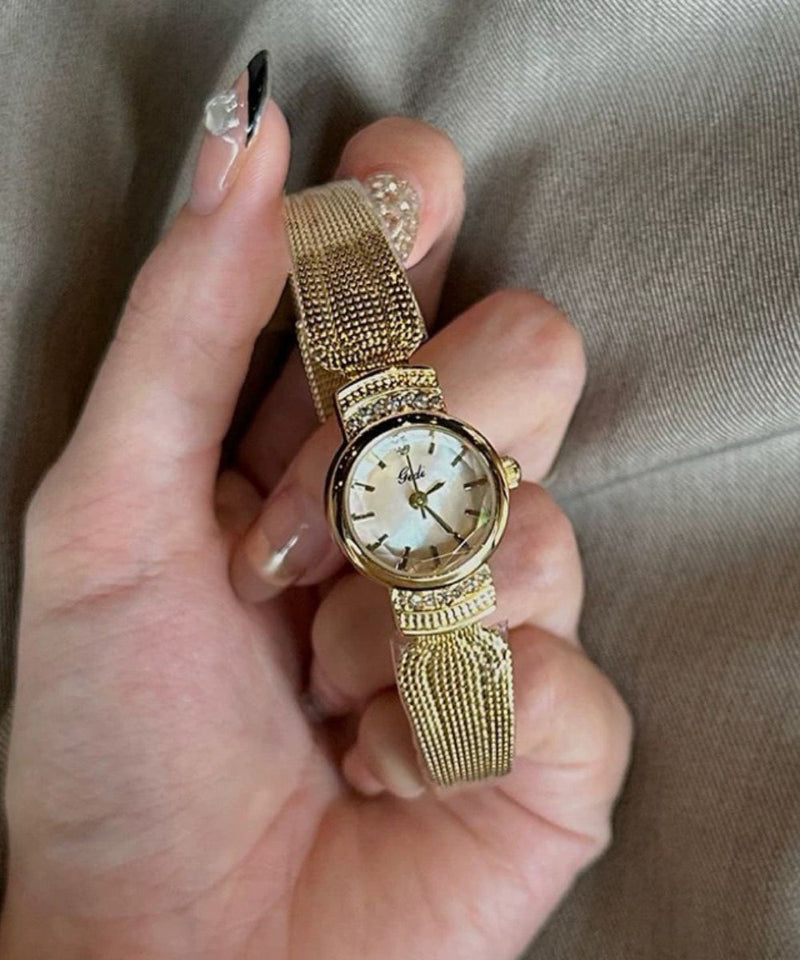 Silk Stainless Steel Zircon Waterproof Reinforced Glass Watches