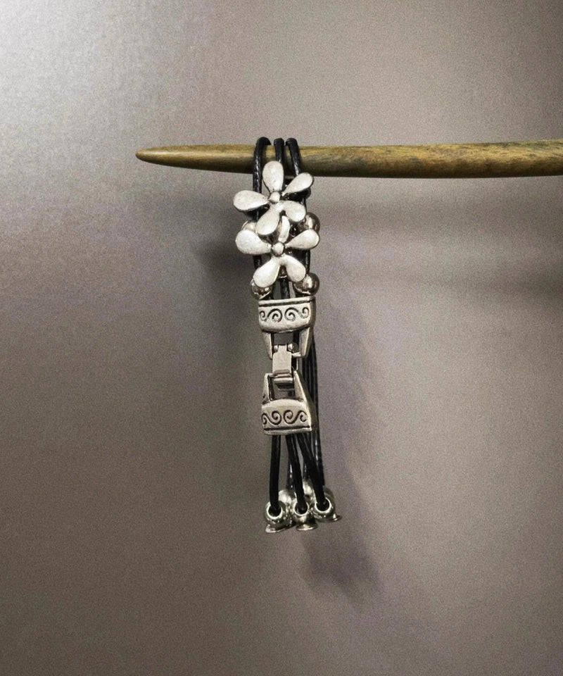 Retro Silk Stainless Steel Alloy Bracelet