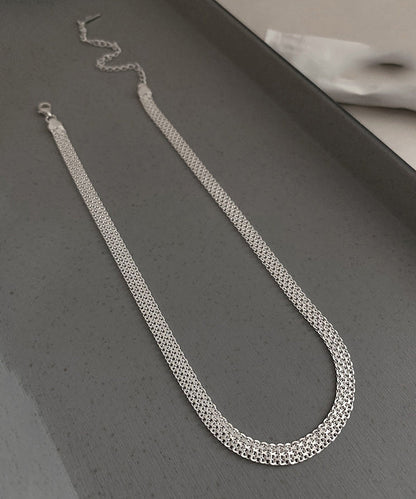 Classy Silk Stainless Steel Sequins Collar Necklace