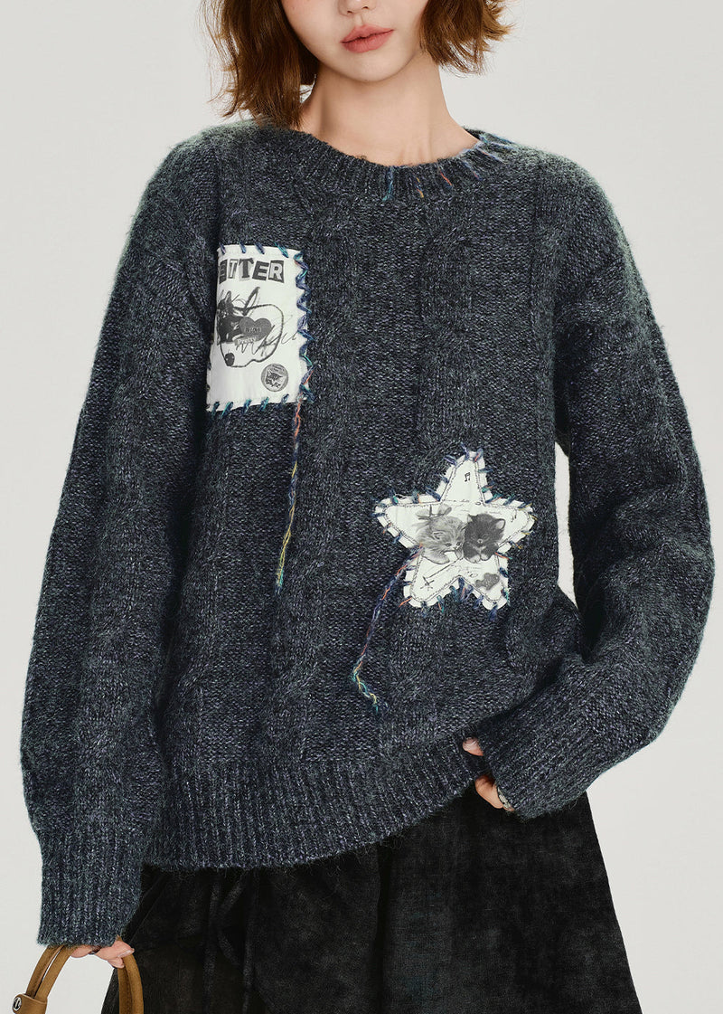 Original Design O-neck Thick Knit Sweaters Spring