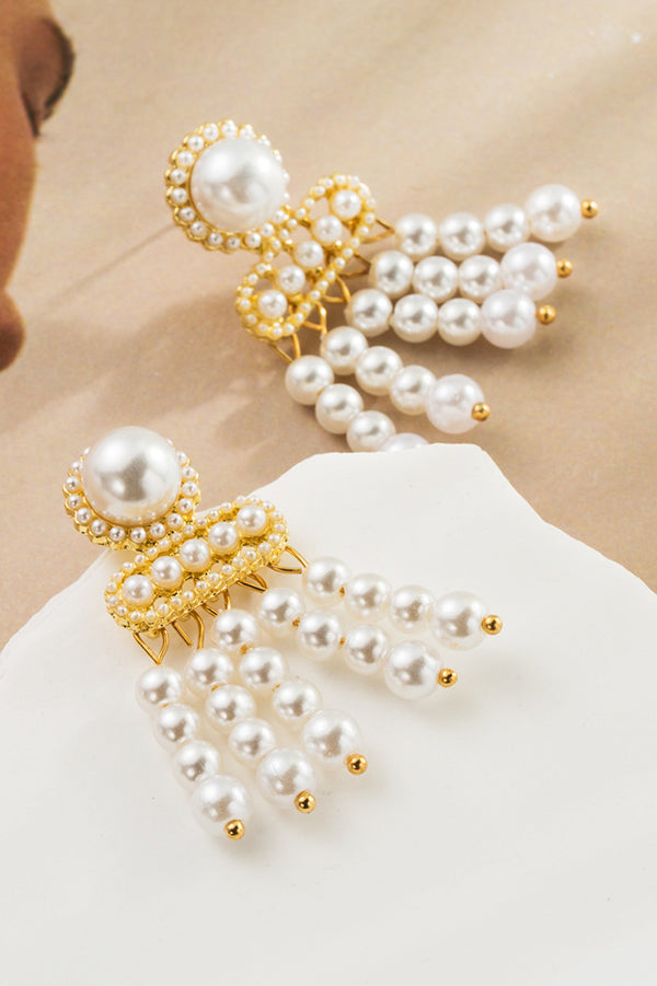 Stylish Pearl Tassel Earrings