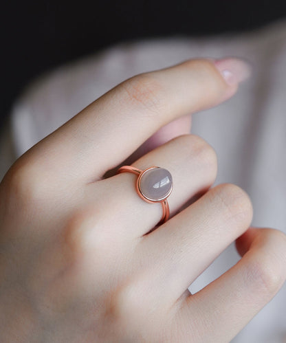Gold Sterling Silver Overgild Jade Rings