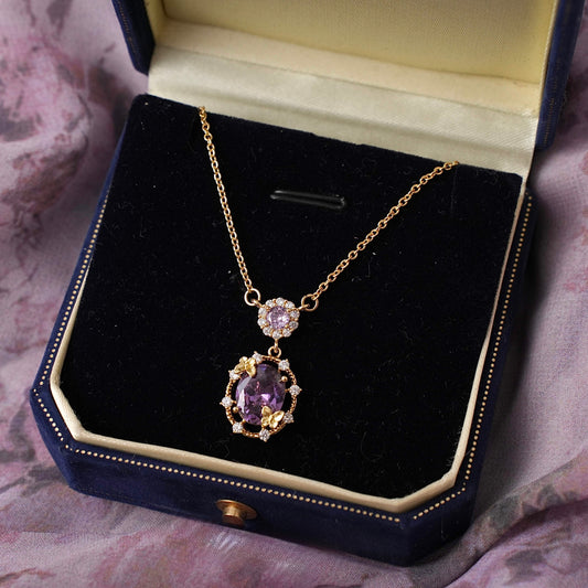 Lilac Butterfly Necklace