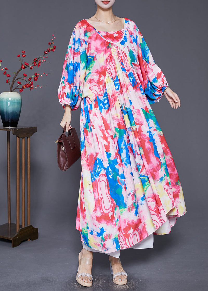 Oversized Tie Dye Exra Large Hem Cotton Beach Dresses Fall