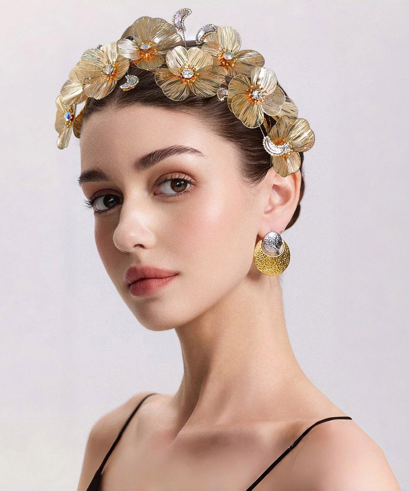 Vogue Gold Alloy Zircon Hairpiece