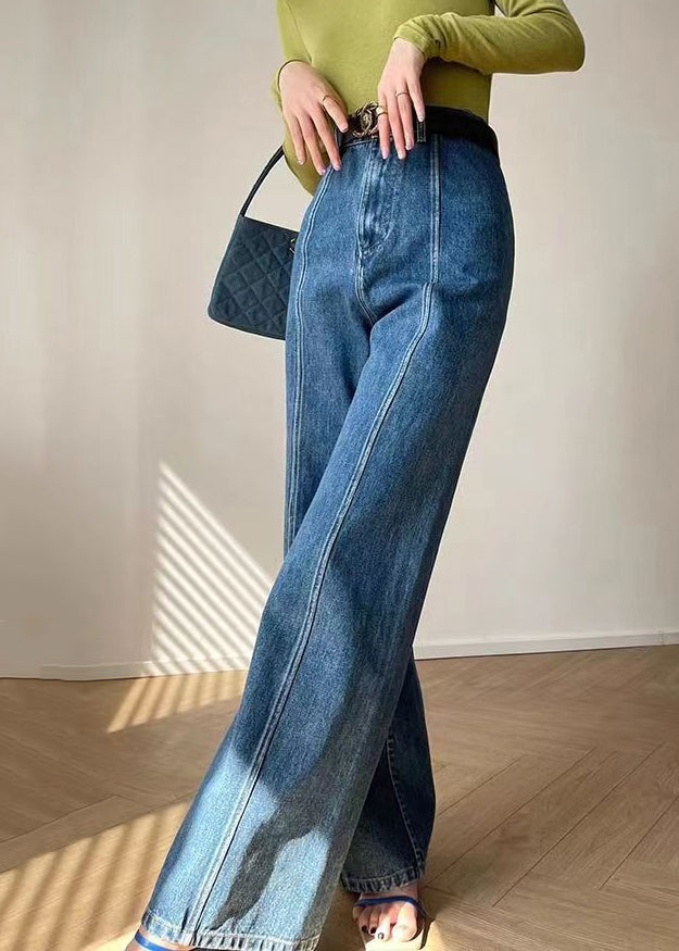 American High Waisted Slim Fit Denim Micro Flared Straight Leg for Spring