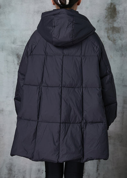 Black Oversized Pockets Fine Cotton Filled Jacket Winter