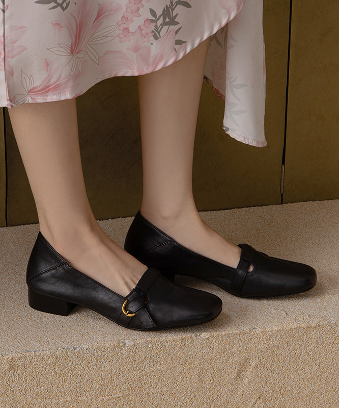 New Brown Comfortable Splicing Flat Shoes Cowhide Leather