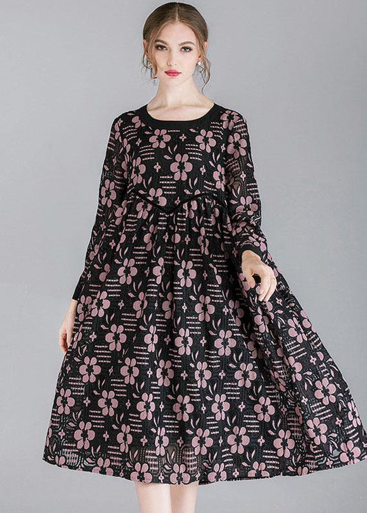 Diy Pink Lace Spring Sundress Long Sleeve