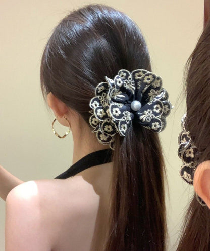 Alloy Embroidery Pearl Banana Hairpin