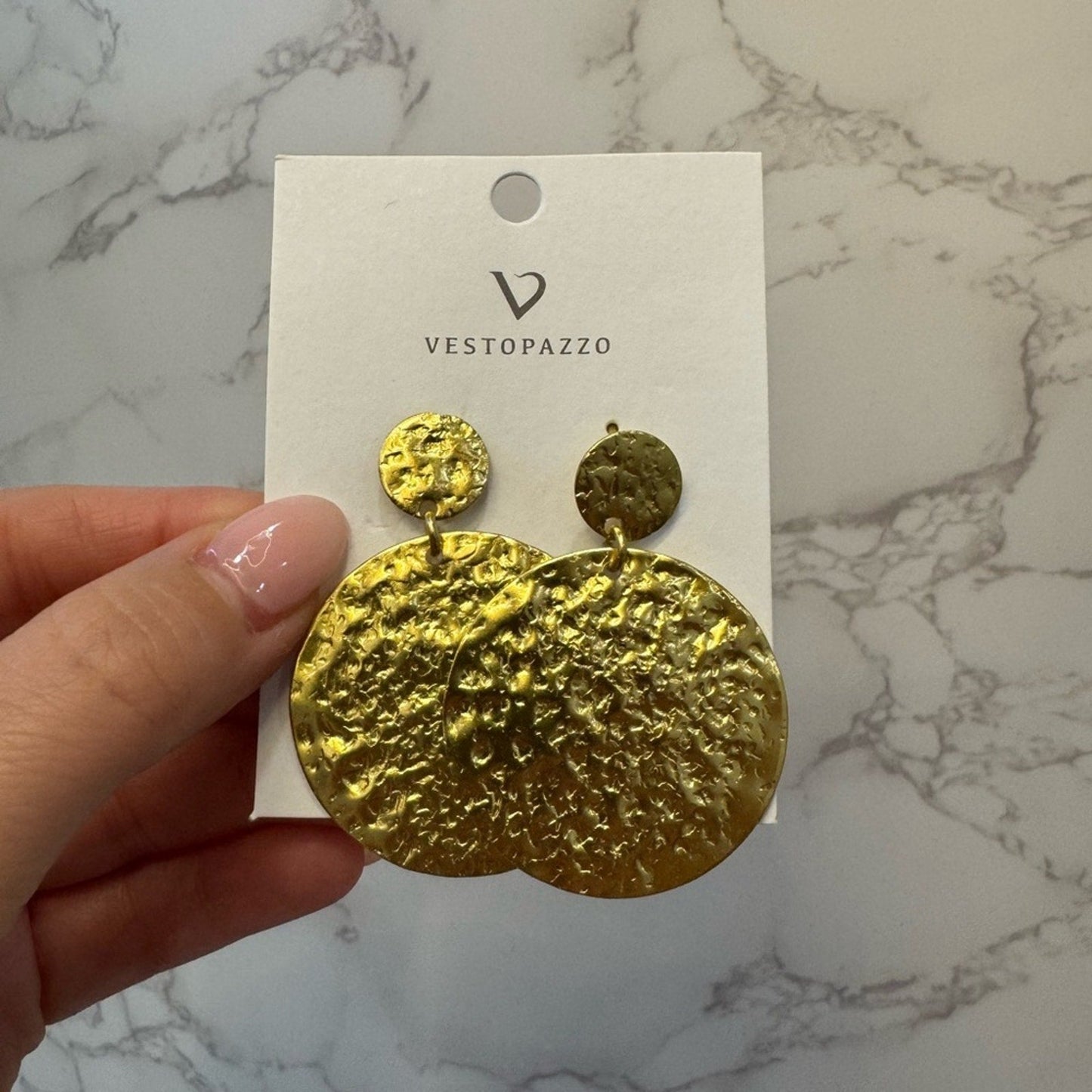 🇮🇹 “romana” Geometric Hoop Earrings Gold
