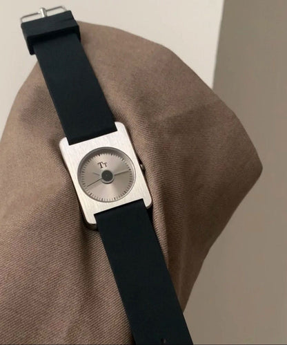 Silk Silicone Rubber Quartz Movement Square Watches