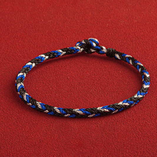 Buddha Stones "may Prosperity Fill Your Life" Lucky Multicolored Bracelet