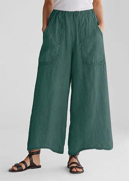 Cotton Linen Loose Wide Leg Pants