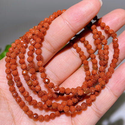 4mm Rose Quartz Faceted Crystal Healing Bracelet