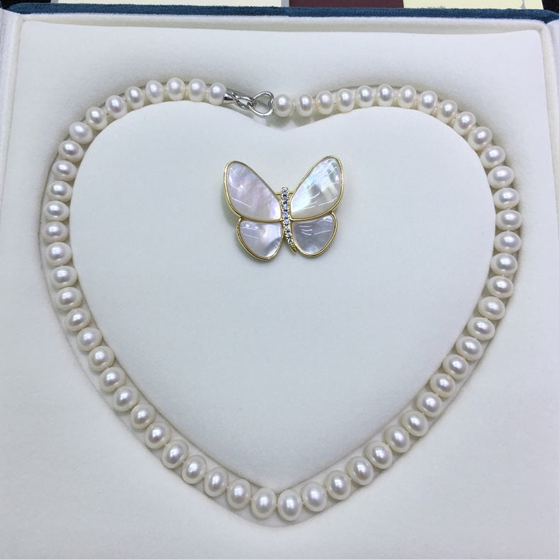 8-9mm Classic Freshwater Near-round Pearl Jewelry Set (3 Pieces)